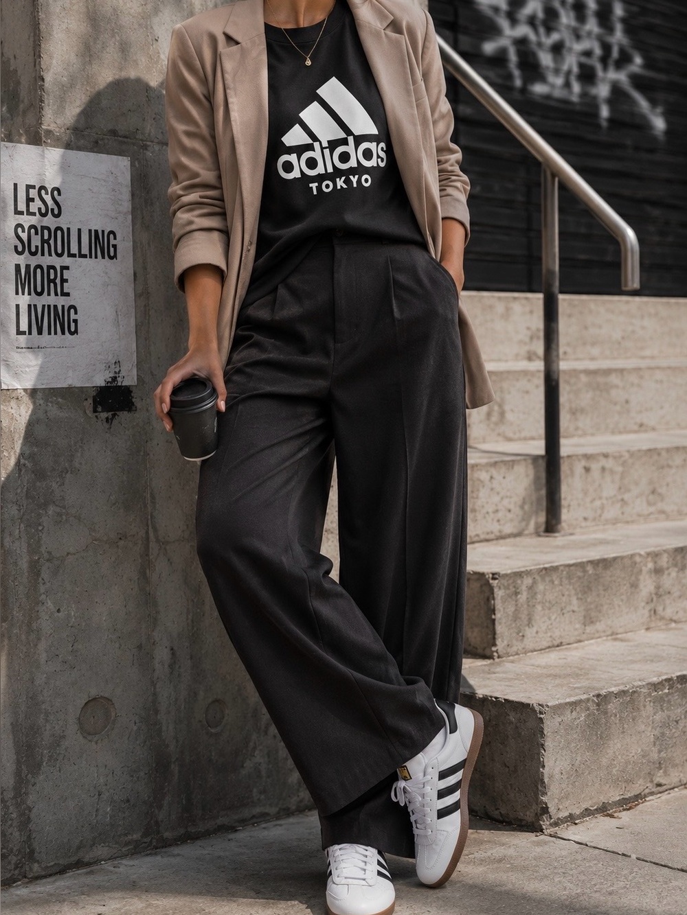 NWT adidas Black Sweatshirt - TOKYO Graphic